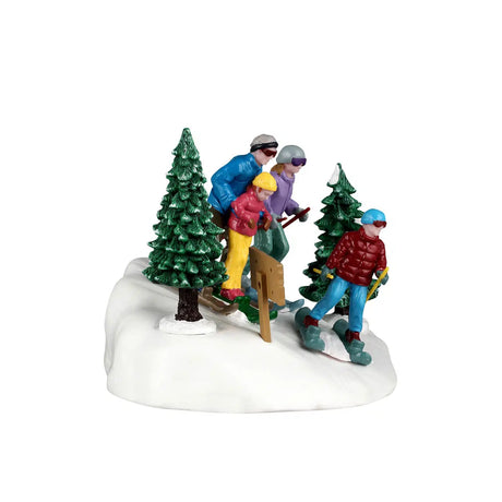 Family Ski Day Lemax Christmas Village Figurine Lemax