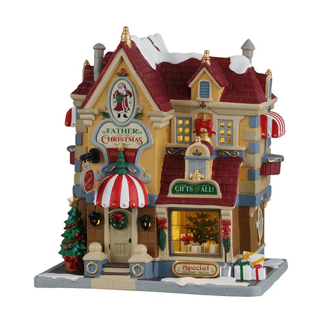 Father Christmas Gift Shop Lemax Christmas Village Illuminated Building Lemax