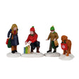 Festive Holiday Shoppers Set Of 4 Lemax Christmas Village Figurines Lemax