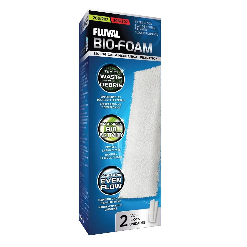 Fluval Bio-Foam for 206/306, 207/307 Canister Filter, 2-Pack