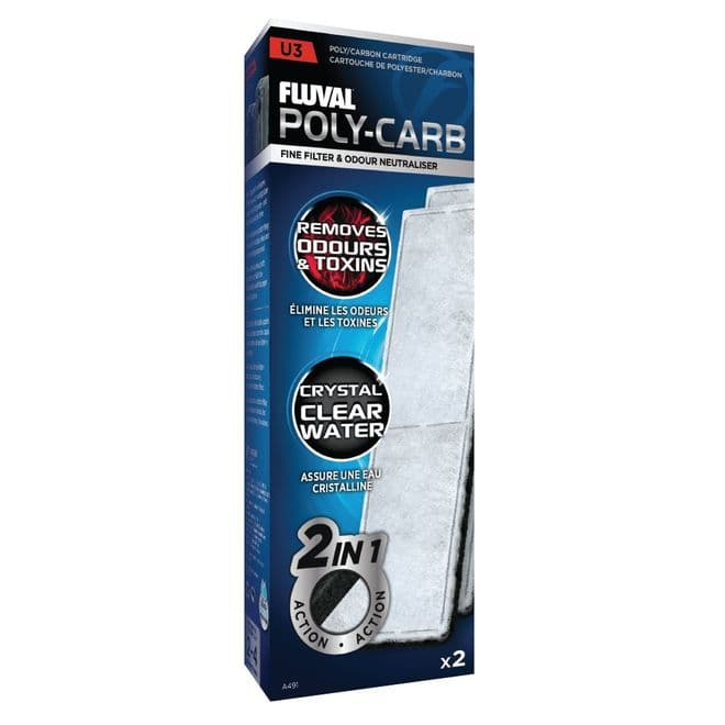 Fluval U3 Underwater Poly/Carbon Cartridge 2pcs