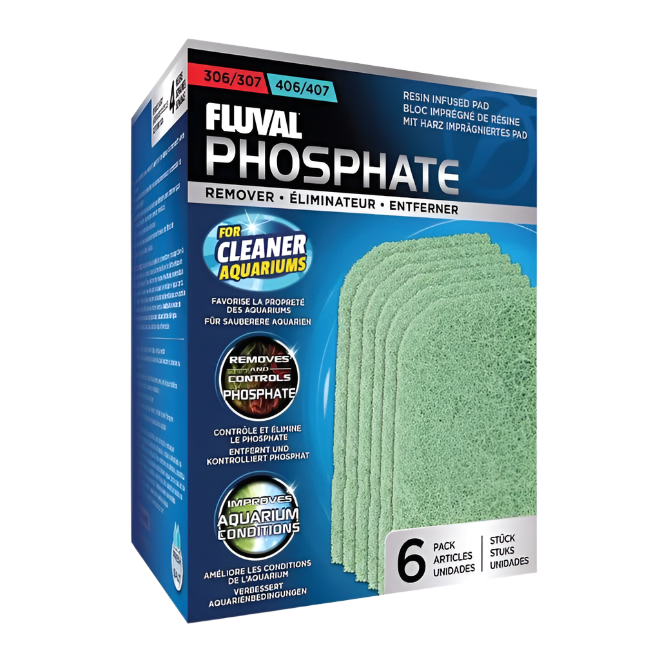 Fluval Phosphate Remover for 306/406, 307/407 Canister Filter, 6-Pack