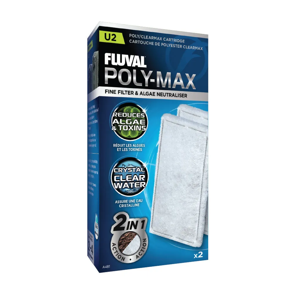 Fluval  Poly-Max Cartridge for U2 Underwater Filter, 2-Pack