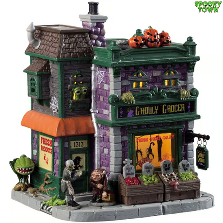 GHOULY GROCER Lemax Spooky Town