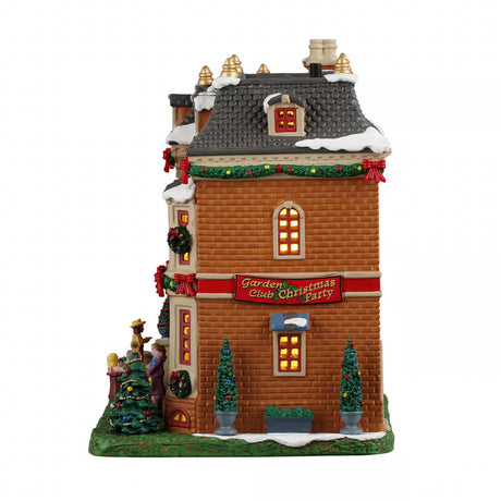 Garden Club Christmas Party Lemax Christmas Village Illuminated Building Lemax