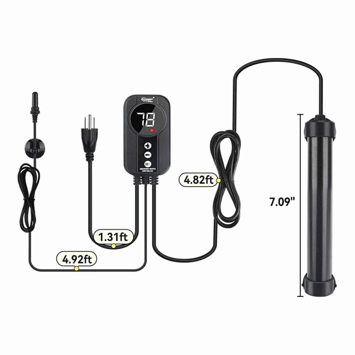 Hygger Titanium Aquarium Heater 500w J & K Aquatics Ltd