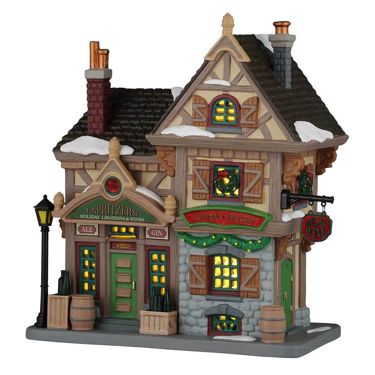 J. Spritzer's Holiday Libations and Wines Lemax Christmas Village Illuminated Building Lemax Christmas Village