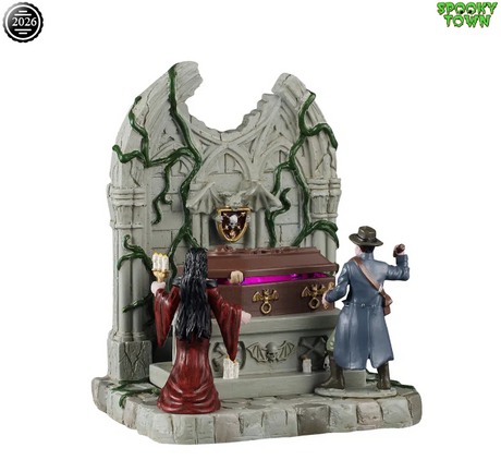 LIGHTED COFFIN, B/O (4.5V) Lemax Spooky Town