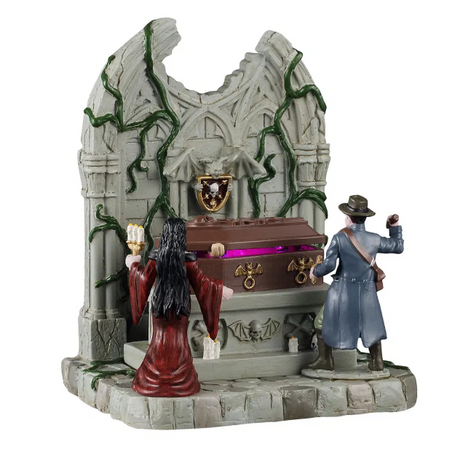 Lighted Coffin B/O (4.5V) Lemax Spooky Town Table Accent Lemax Spooky Town