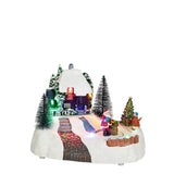 Luville Collectables LED Village House – Battery Operated Christmas Village Scene – 20 x 14 x 15 cm LuVille
