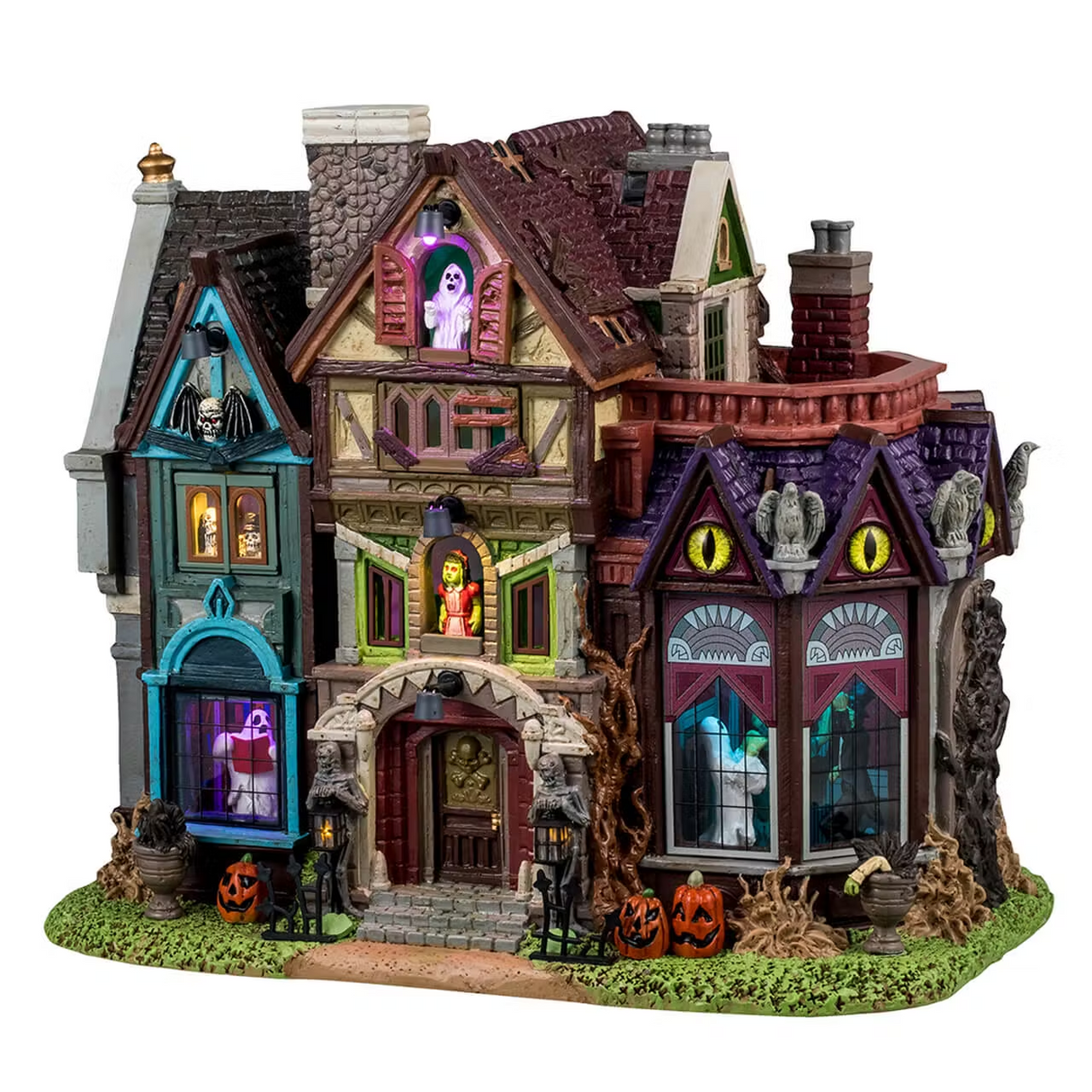 Madness Manor with Adaptor (Black) Lemax Spooky Town Illuminated Building