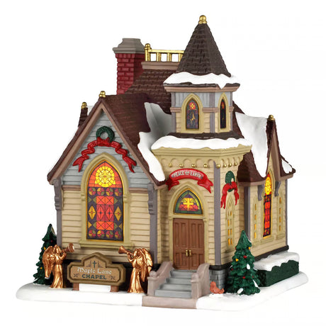 Maple Lane Chapel Lemax Christmas Village Illuminated Building Lemax
