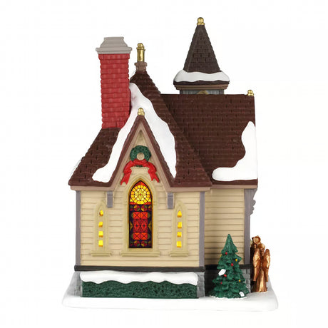 Maple Lane Chapel Lemax Christmas Village Illuminated Building Lemax