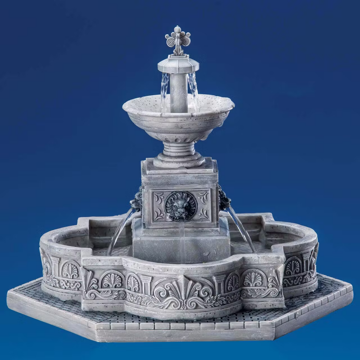 Modular Plaza-Fountain Incl. Adaptor 550 Ma (White) Lemax Christmas Village Table Accent