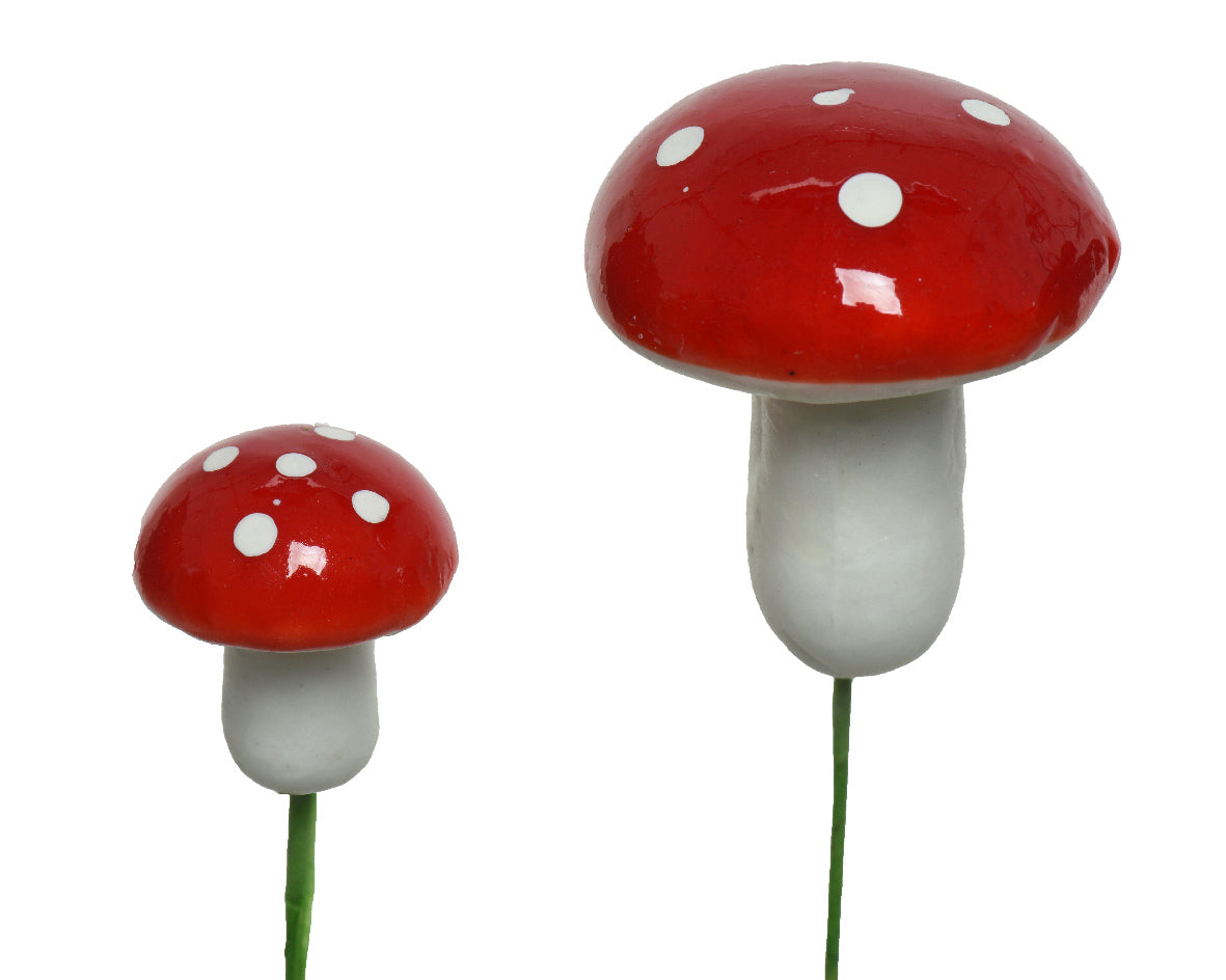 Mushroom on Stick Foam Decorations by Kaemingk