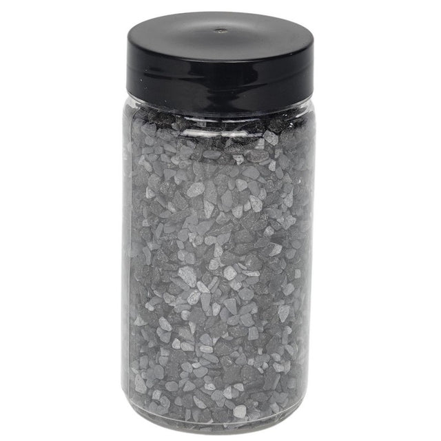 My Village Black-Grey Pebbles Medium Grain – 370 ml Tub Natural Stone Landscaping Accent (SKU MYD106) Mill Race Garden Centre