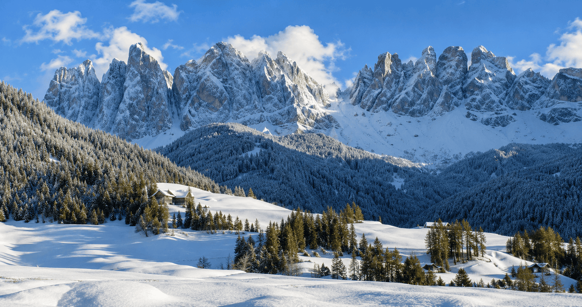 My Village Cloth Background – Dolomites (150 × 75 cm) – Lightweight Fabric Backdrop for Christmas Village Displays | MYP34 Mill Race Garden Centre