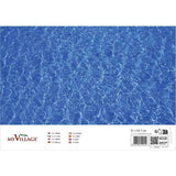 My Village Double Sided Water Sheet (29.7 × 21 cm) – Reversible Calm & Rippling Water Scenery Sheet for Christmas Village Lakes & Rivers | MYD97 Mill Race Garden Centre