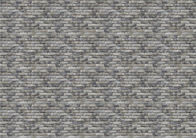 My Village Grey Brick Effect Sheet (29.7 × 21 cm) – Decorative Brick Pattern Cardstock for Christmas Villages Mill Race Garden Centre