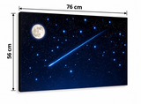 My Village Lighted Canvas Backdrop – Falling Star with Moon (76 × 56 cm) | MYCL07 Mill Race Garden Centre
