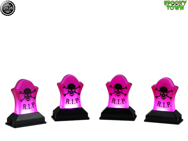 PATHWAY LIGHTS, SET OF 4, B/O (4.5V) Lemax Spooky Town