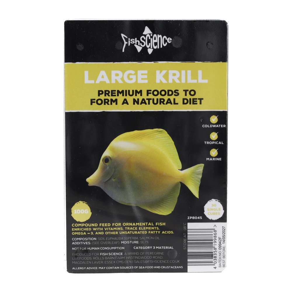 FishScience Blister Pack Large Krill 100g