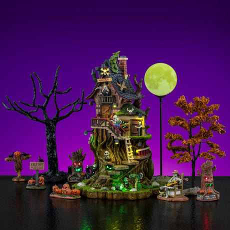 PETRIFIED FOREST TREE HOUSE SET Lemax Spooky Town