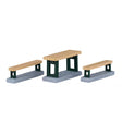 Picnic Benches, Set of 3 Lemax Christmas Village Accessory Lemax