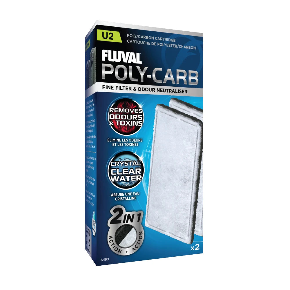 Fluval Poly-Carb Cartridge for U2 Underwater Filter 2pcs