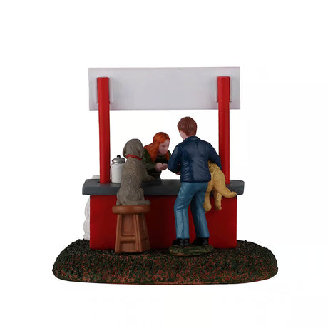 Puppy Kissing Booth Lemax Christmas Village Table Accent Lemax