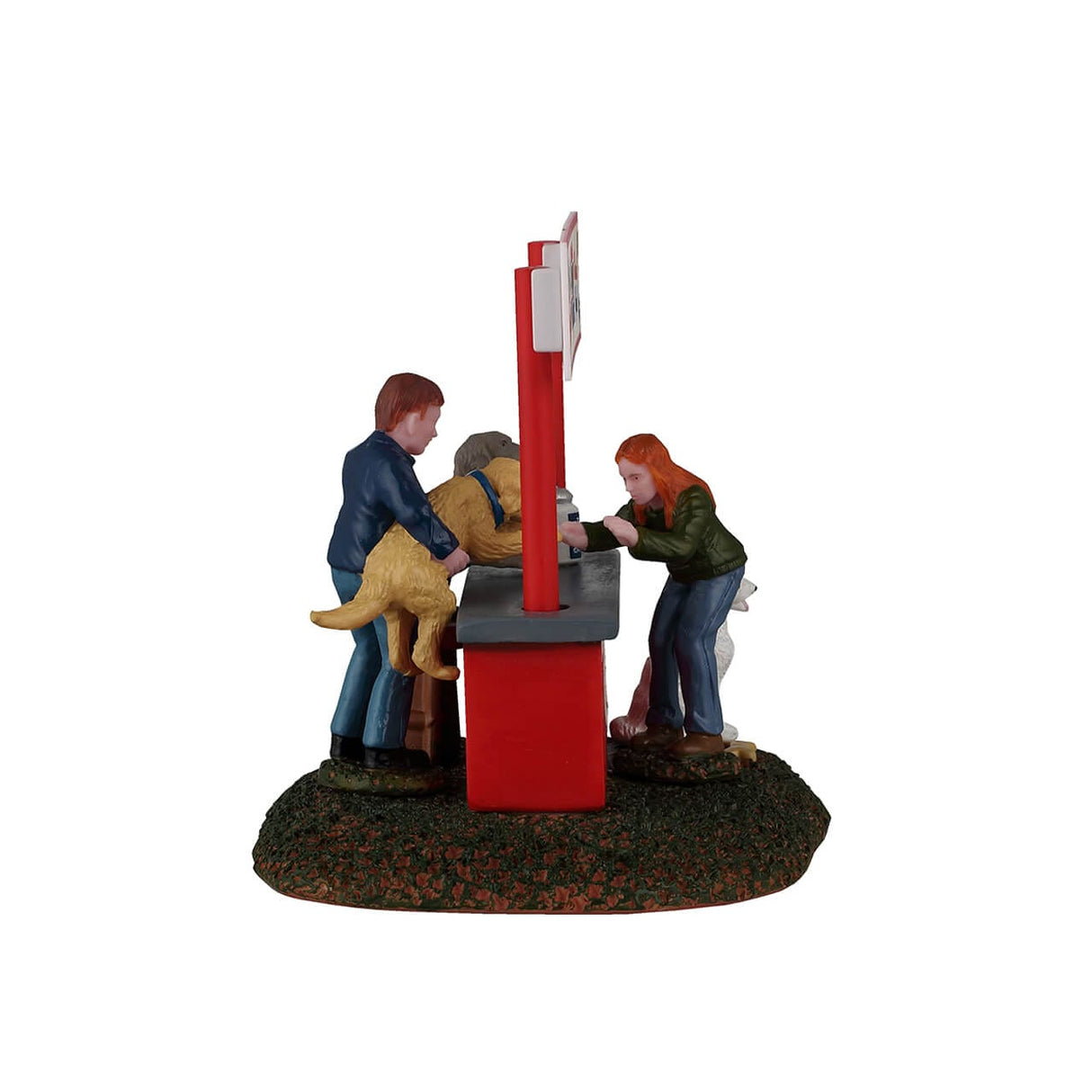 Puppy Kissing Booth Lemax Christmas Village Table Accent Lemax