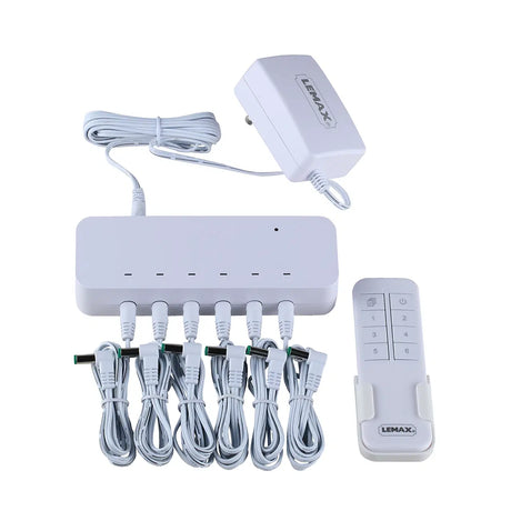 REMOTE CONTROL BOX, WITH 4.5V 2000mA ADAPTOR, WHITE, BS CHANGEABLE PLU Lemax