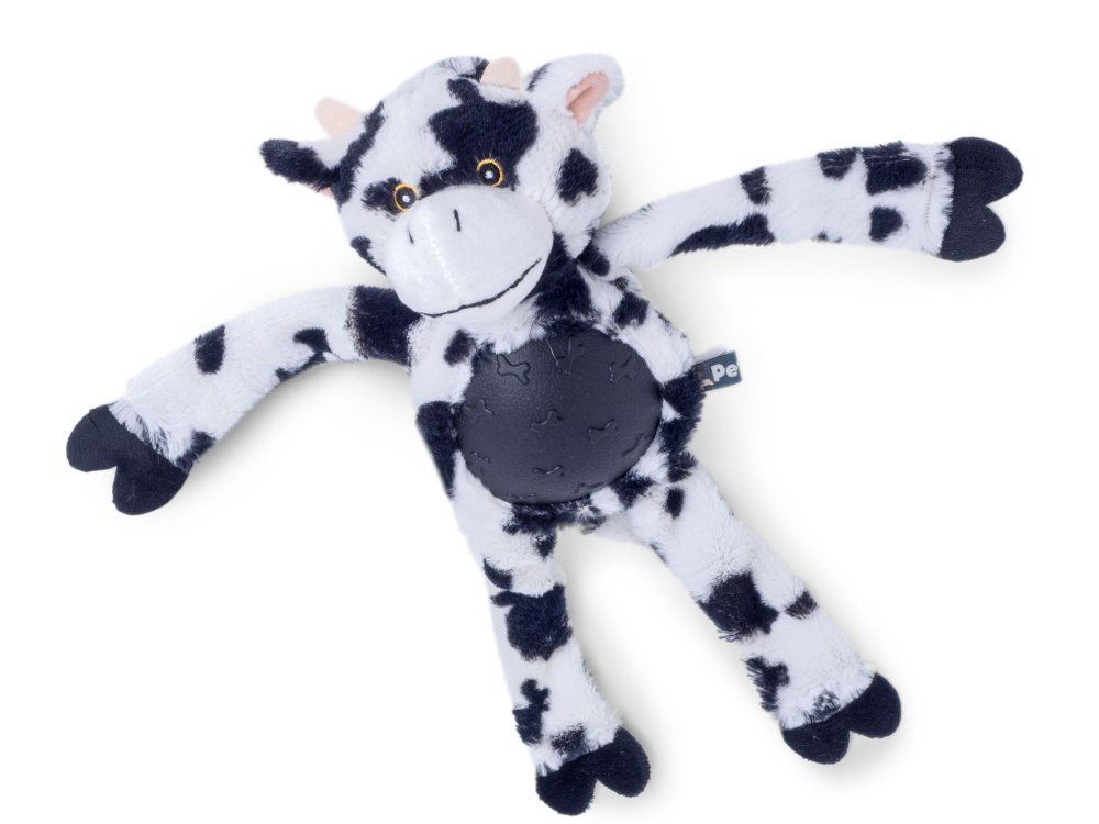 Rubber Tums Chicken/Cow/Pig Mixed Plush Dog Toy