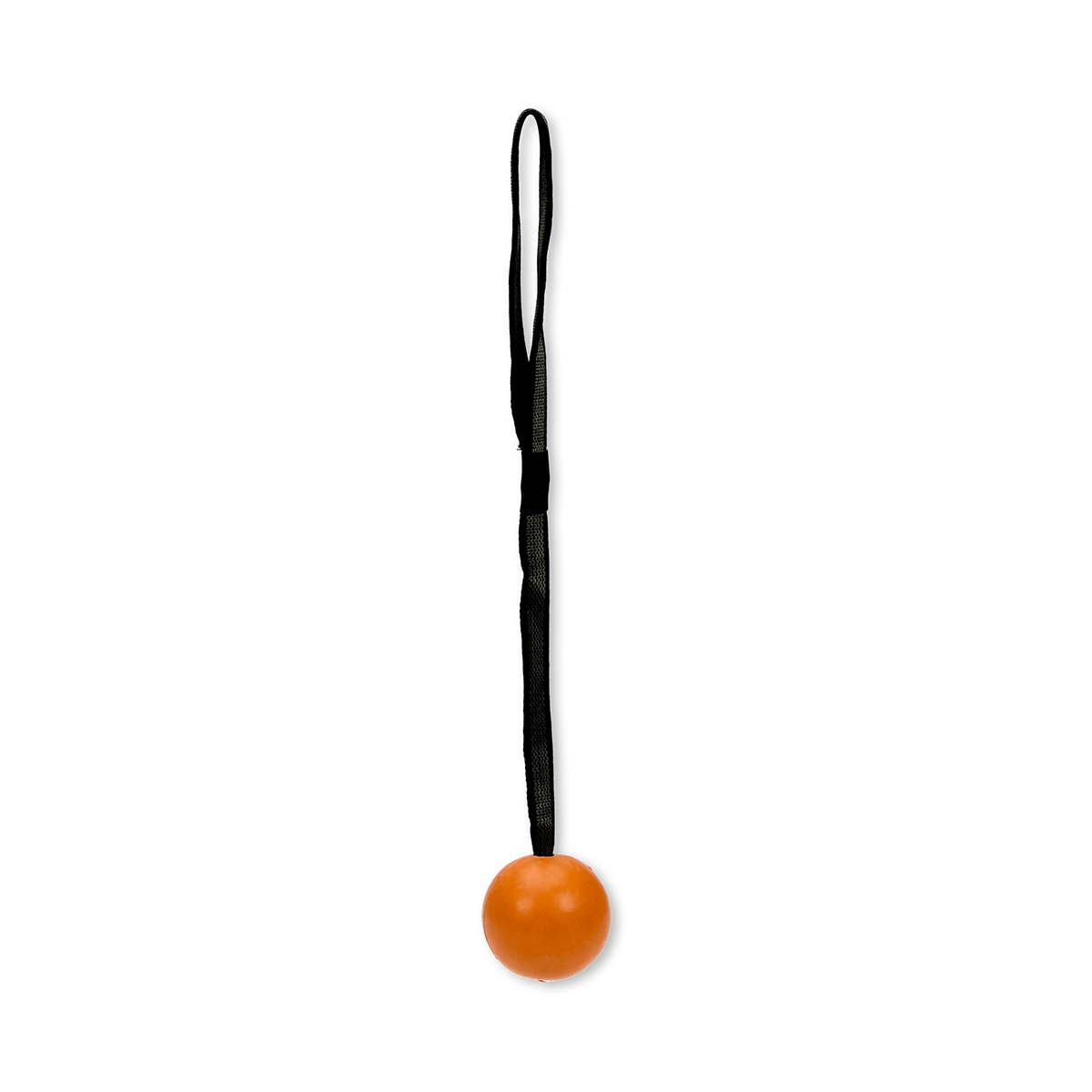 Seriously Strong Solid Rubber Rope Ball Dog Toy Med