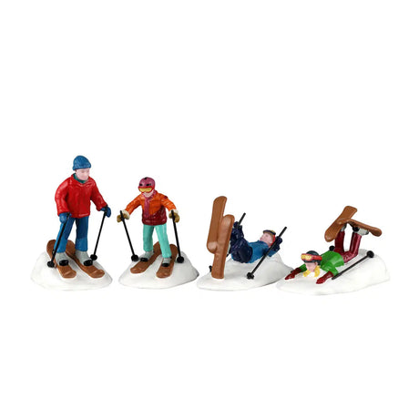 Ski School Lesson Set Of 4 Lemax Christmas Village Figurines Lemax