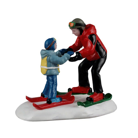 Ski Slope Lesson Lemax Christmas Village Figurine Lemax