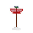 Ski Slope Sign Lemax Christmas Village Accessory Lemax