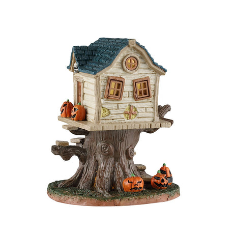 SKULL TREE HOUSE, AC ADAPTABLE Lemax Spooky Town