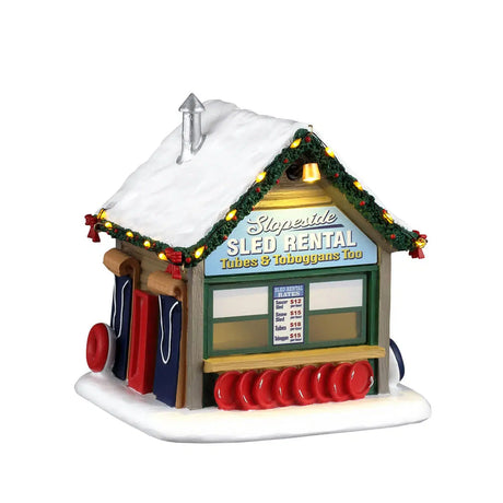 Slopeside Sled Rental Lemax Christmas Village Table Accent Lemax