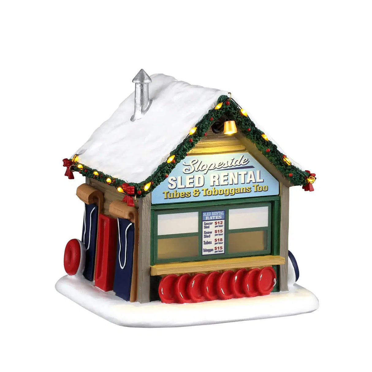 Slopeside Sled Rental Lemax Christmas Village Table Accent Lemax Christmas Village