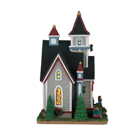 Spruce Valley Church Lemax Christmas Village Illuminated Building Lemax