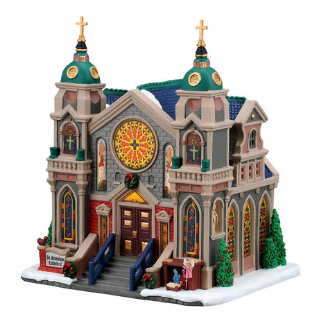 St. Stanislaus Cathedral Lemax Christmas Village Building Lemax