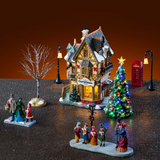 Tannenbaum Christmas Shoppe Set Incl. Adaptor 550 Ma (White) Lemax Christmas Village House Set