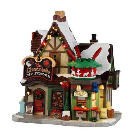 The Chocolate Dip Fondue With 4.5V 100mA Adaptor Lemax Christmas Village Illuminated Building Lemax