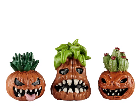 Toothy Pumpkins Set Of 3 Lemax Spooky Town Accessories Lemax Spooky Town