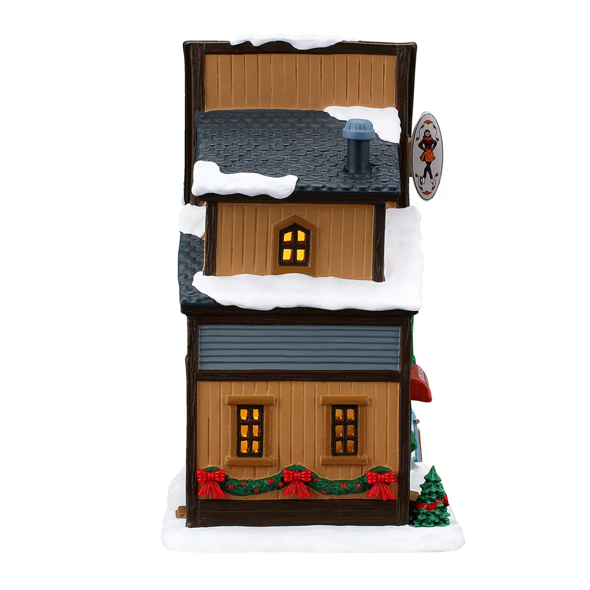Wally's Winter Skate Shop Lemax Christmas Village Illuminated Building Lemax