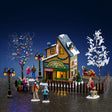 Wally's Winter Skate Shop Set Lemax Christmas Village Lemax