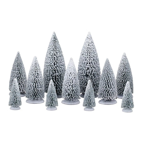 White Pine Trees Set of 11, Lemax Christmas Village Accessory Lemax