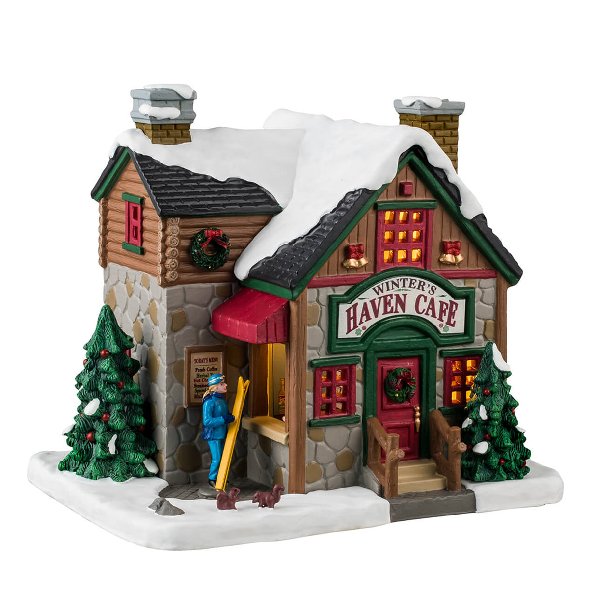 Winter's Haven Café Lemax Christmas Village Illuminated Building
