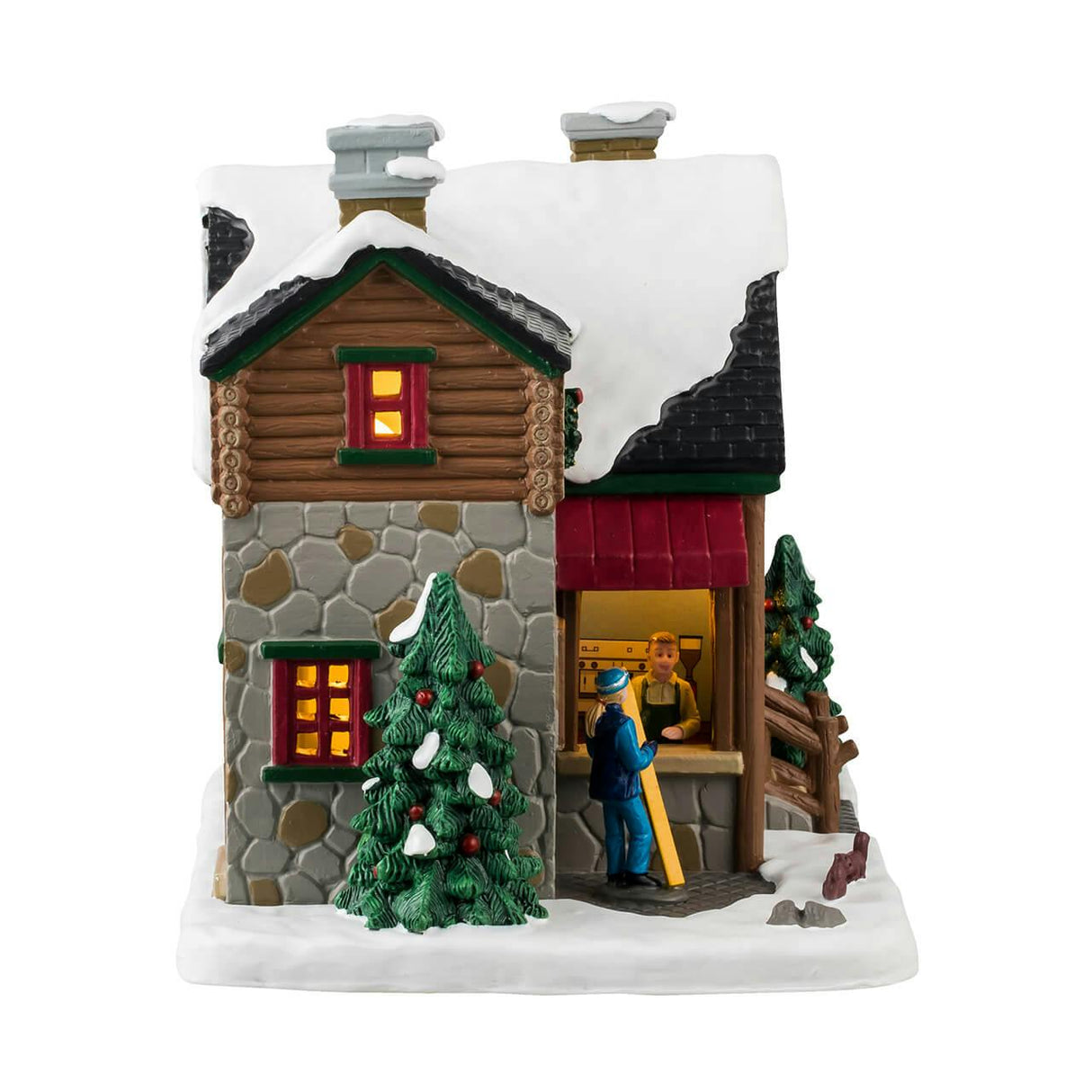 Winter's Haven Café Lemax Christmas Village Illuminated Building